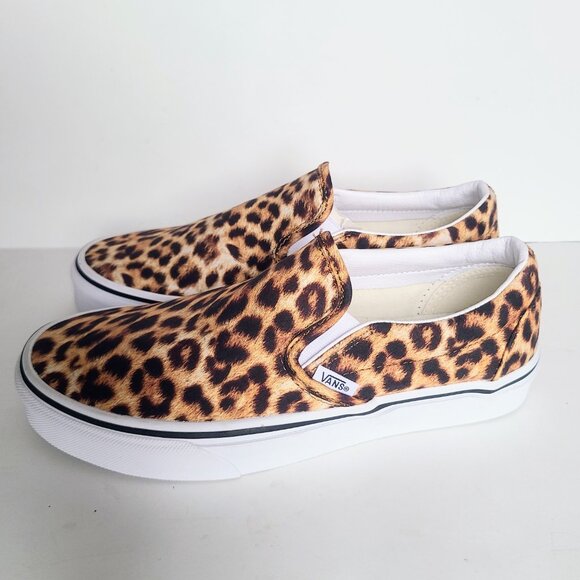 Vans Leopard Cheetah Print Slip On Sneakers Women's Size 8.5 / Men's Size 7 - Picture 9 of 12